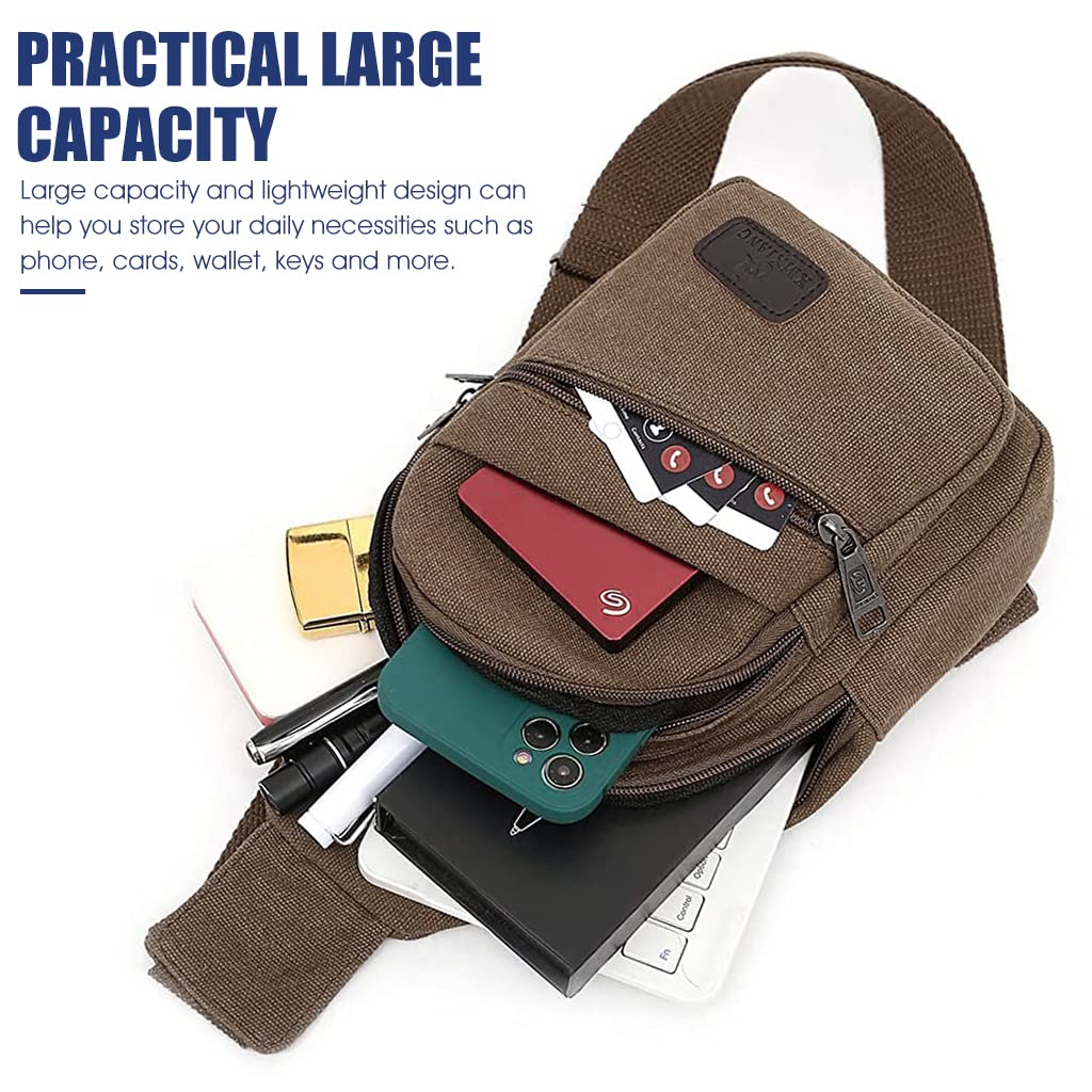 GUSTAVE Cross Body Bag for Men Women with Adjustable Strap Anti-Scratch Shoulder Bag Large Crossbody Bag for Commuting, Travel, Outdoor Activities, Cycling(Khaki) GUSTAVE Cross Body Bag for Men Women with Adjustable Strap Anti-Scratch Shoulder Bag Large Crossbody Bag for Commuting, Travel, Outdoor Activities, Cycling(Khaki)